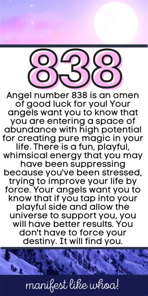 what does angel number 838 mean|Angel Number 838 – Symbolism and Meaning